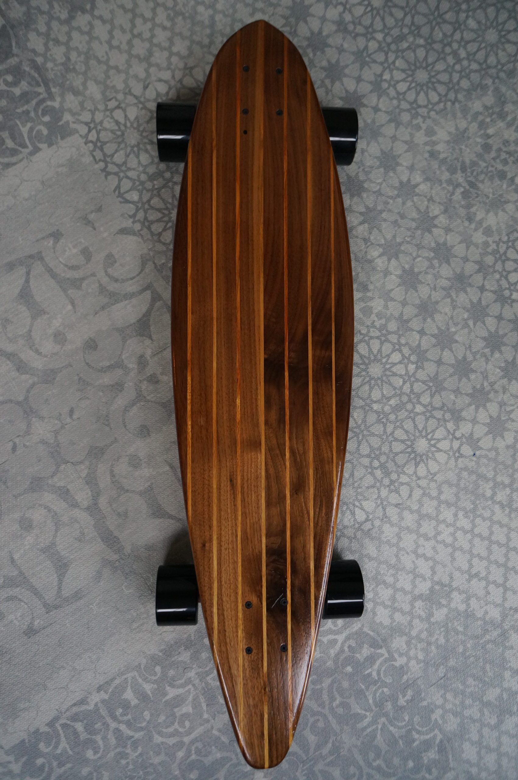 36" 'Wall St' Walnut Pinstripe Longboard - Image 4
