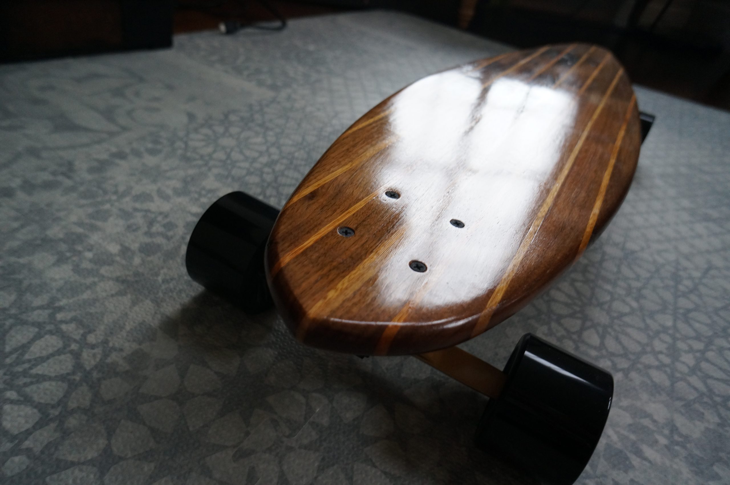 36" 'Wall St' Walnut Pinstripe Longboard - Image 6